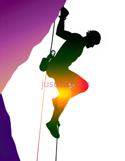 攀岩者,剪影,绿色, PNG