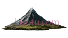 山,3D,绿色,白色PNG