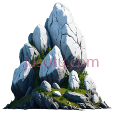 岩石,卡通,白色,绿色PNG