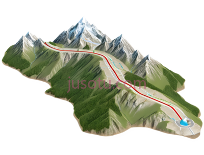山脉,路线图, PNG