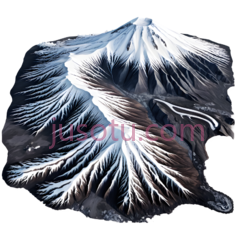 冬景,火山PNG