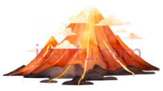 火山,热,云层PNG