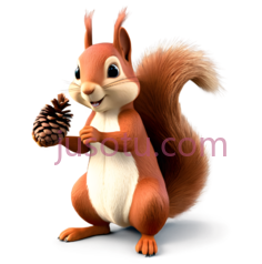 松鼠,卡通,橙色,白色PNG