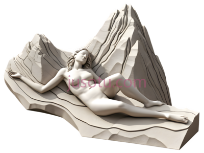 山脉,女性,地质教科书,观景, PNG