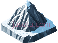 冰山,3D渲染,白色PNG