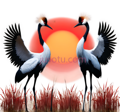仙鹤,抽象,白色, PNG