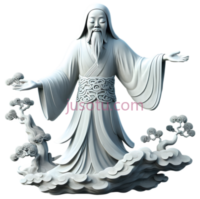 雕像,中式雕塑,白色, PNG