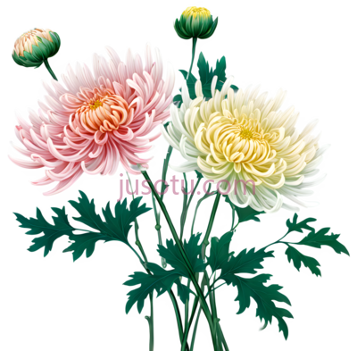 菊花,丝绸, PNG