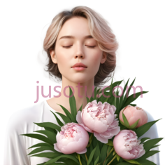 女人,花朵,优雅,粉色PNG