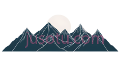 山脉,线条勾勒,蓝色PNG