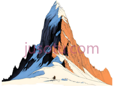 山峰,插画,白色,橙色PNG