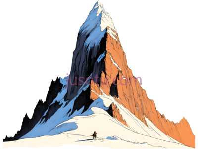 山峰,插画,白色,橙色, PNG