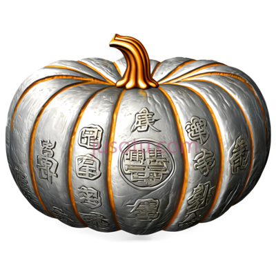 南瓜,雕刻,银色, PNG