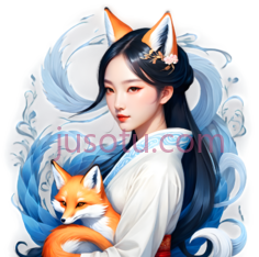 女孩,狐狸耳朵,古代PNG