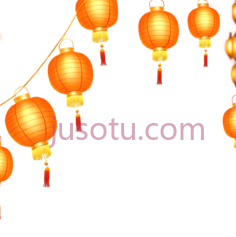灯笼,中式,橙色PNG