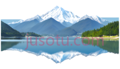 山脉,自然风光,蓝色,绿色,白色PNG