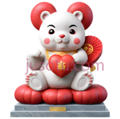 招财猫,卡通,白色,红色, PNG