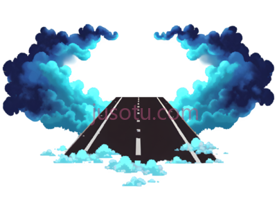 道路,抽象,蓝色, PNG