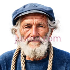 老人,休闲,蓝色PNG