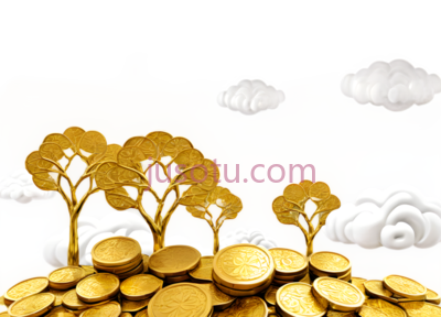 金币, 树木, 云朵,卡通, 抽象,金色, 白色, PNG