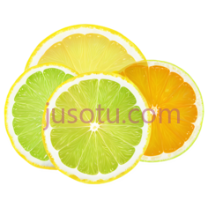 柠檬,切片,黄色,绿色,橙色PNG