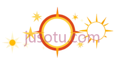 太阳,星星,卡通,白色PNG