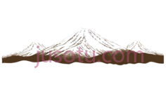 富士山,插画,白色PNG