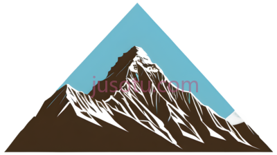 山峰,插画,蓝色,白色,棕色, PNG