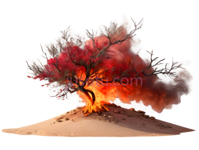 火山,插画,红色, 灰色, PNG