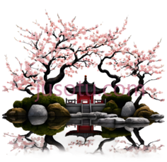 园林,樱花PNG
