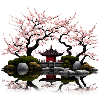 园林,樱花, PNG