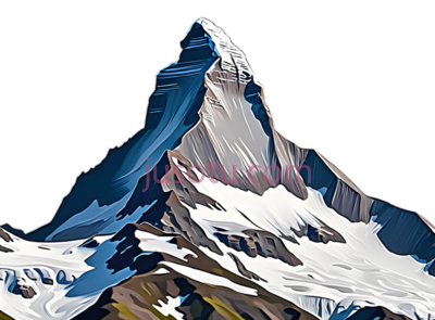 山峰,插画,白色,蓝色,棕色, PNG