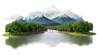 山,树,云,自然风景画,绿色,白色,蓝色, PNG