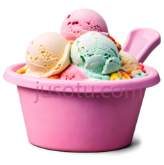 冰淇淋,卡通,粉色PNG