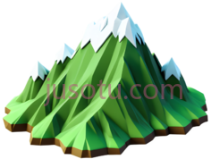 山峰,卡通,绿色,白色PNG