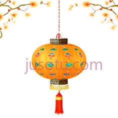 灯笼,中式,黄色PNG