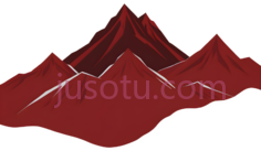 山峰,抽象,红色PNG