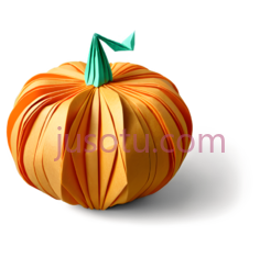南瓜,折纸,橙色,绿色PNG