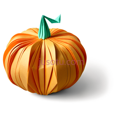 南瓜,折纸,橙色,绿色, PNG