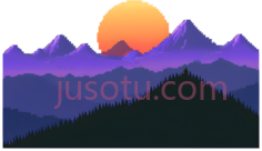 山脉,插画,紫色,橙色PNG