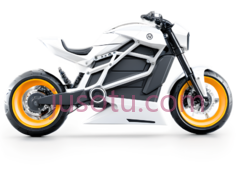 摩托车,现代,白色,橙色PNG