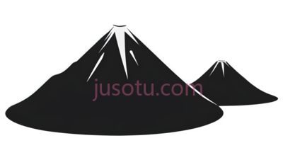 富士山,卡通,白色, PNG