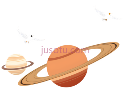 鸟,土星,木星,卡通,红色,黄色, PNG