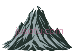 山峰,插画,白色,灰色PNG
