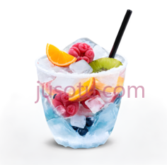 水果冰块杯,现代,白色PNG