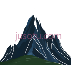 山峰,卡通,蓝色,白色PNG