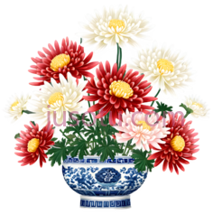 花瓶,青花瓷,白色,红色PNG