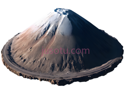 火山,3D渲染,白色,棕色, PNG
