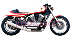 摩托车,现代,白色, 红色PNG