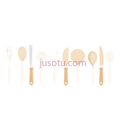 叉子,勺子,汤勺,刀,蛋糕铲,白色, PNG